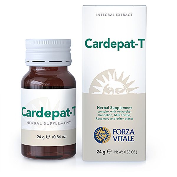 Cardepat-T (Carciofo composto) 25 g tablets. Improves liver function