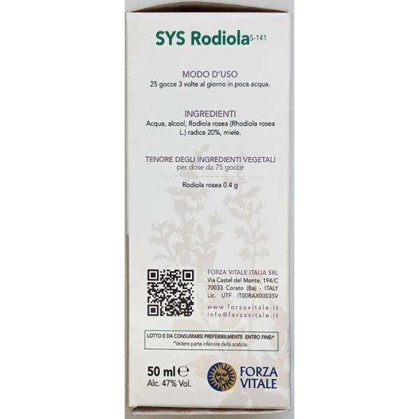 Sistema Rhodiola Rosea 50 ml - FORZA VITALE Img 4