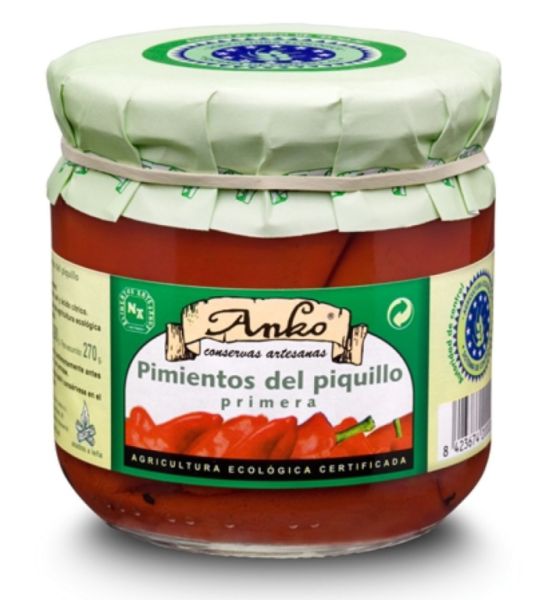 Eerste biologische piquillo-paprika's 270 gr