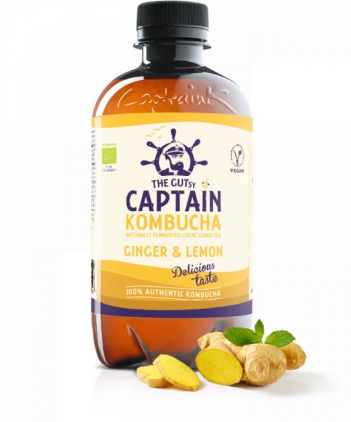 Kombucha Gember Citroen BIO 1 L - CAPTAIN