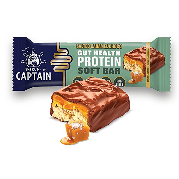 Barreta Xocolata amb caramel salat GUTsy Captain 50gr Caixa 20