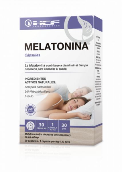 HCF Melatonin 30 capsules 600 mg - HCF