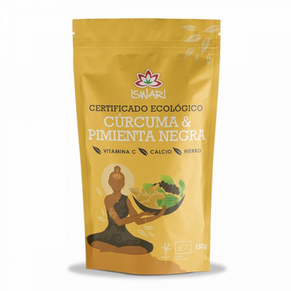 Cúrcuma e Pimenta Preta Orgânica 150 g - ISWARI