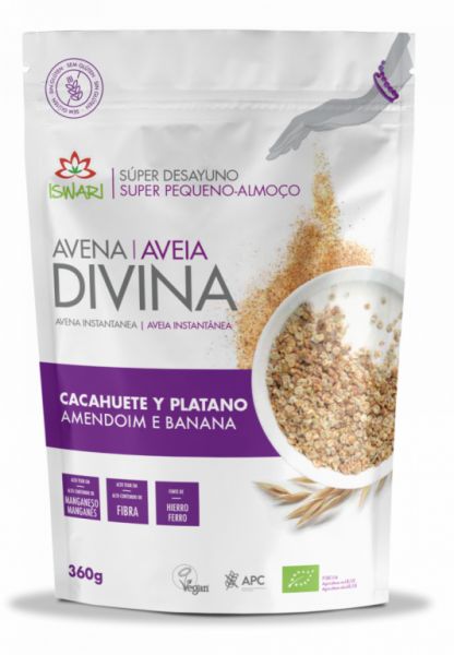 Avena Divina Cacahuete Plátano Bio 360 g - ISWARI