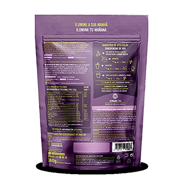 Buddha Awakening Açai, Banane und Erdbeere BIO 360 g Img 2