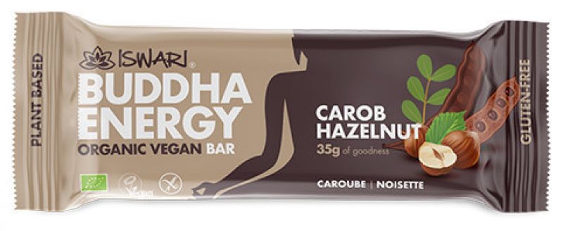 Buddha Energy Carob - Hasselnöt 35 g - ISWARI