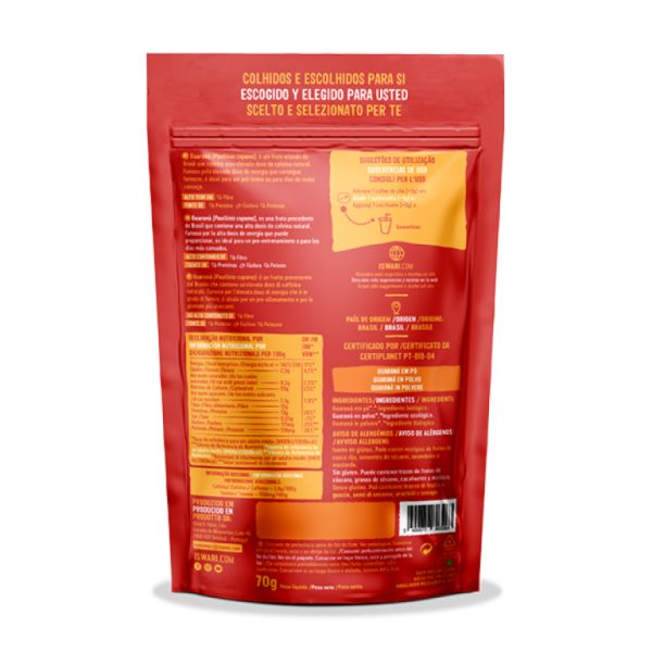 Organic Guarana Powder 70 g - ISWARI Img 2