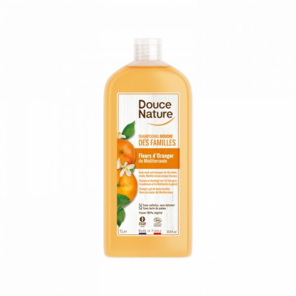 Orangenblüten-Duschgel-Shampoo 1 L - DOUCE NATURE