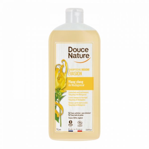 Ylang Ylang Duschgel Shampoo 1 L - DOUCE NATURE