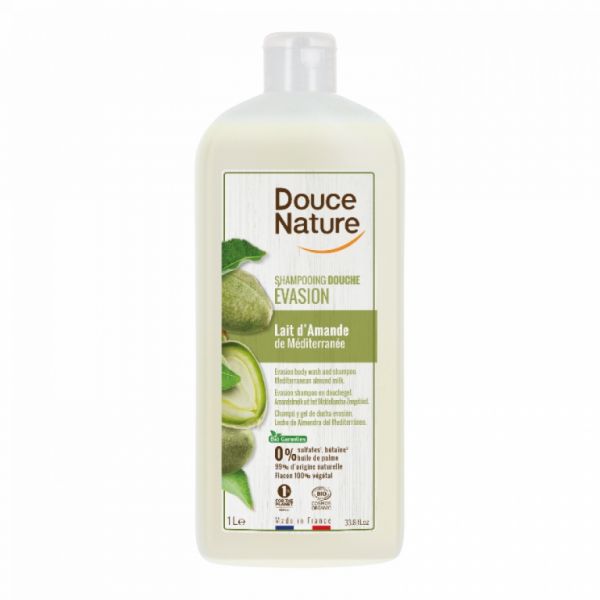 Almond Shower Gel Shampoo 1 L - DOUCE NATURE