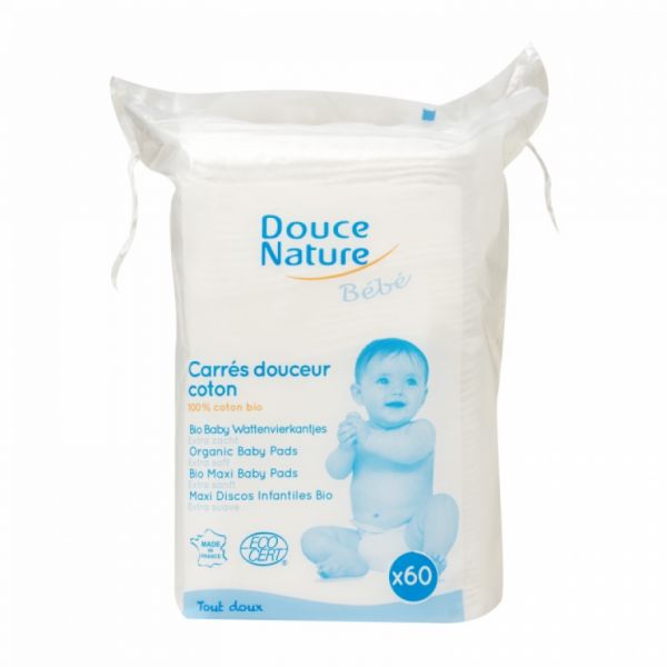 Baby-Wattepads 60 Einheiten - DOUCE NATURE