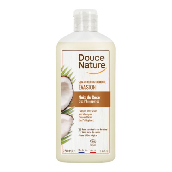 Kokosnuss-Duschgel-Shampoo 250 ml - DOUCE NATURE