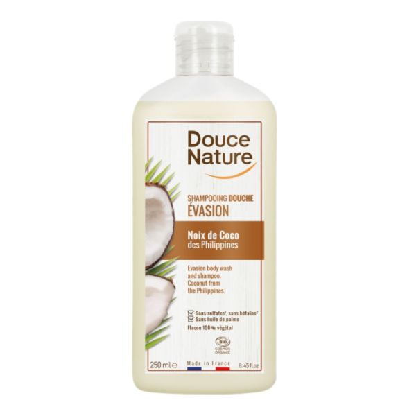 Kokosnuss-Duschgel-Shampoo 1 L - DOUCE NATURE