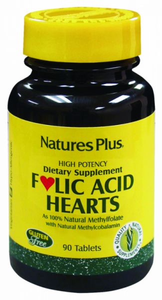 FOLIC ACID HEARTS 90 Comp - NATURE'S PLUS