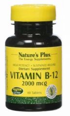 Acheter NATURE'S PLUS VITAMINE B12 2000 mcg 60 Comp Par 31,85€