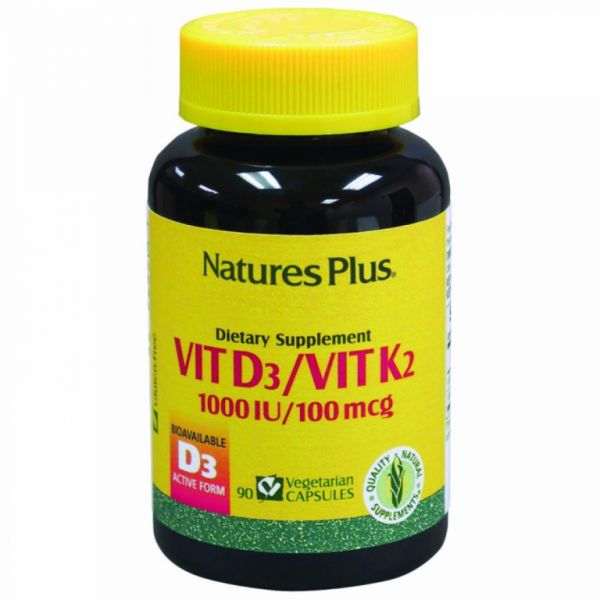 VITAMIN D3 / VITAMIN K2 90 Cap - NATURE'S PLUS