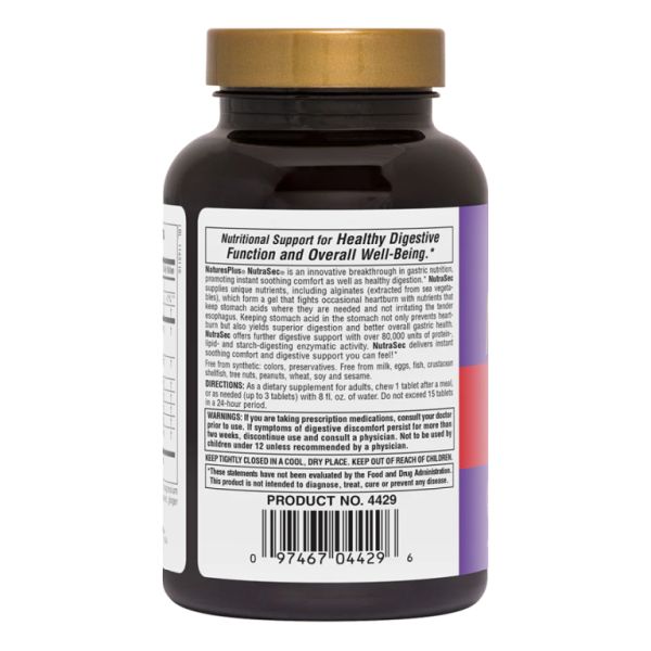 Nutrasec 90 kauwtabletten - NATURE'S PLUS Img 3