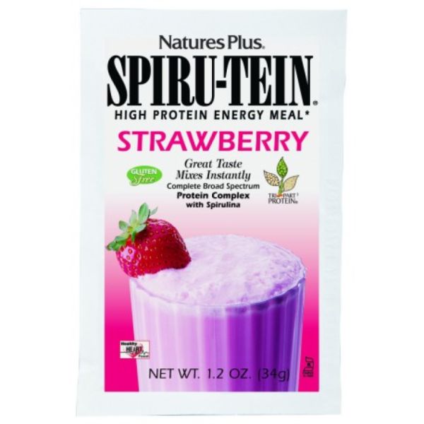 Spiru-Tein Aardbeienzakje 34 g 1 zakje