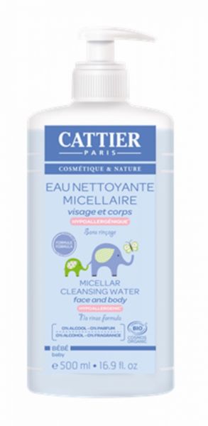 Eau Micellaire Nettoyante Bébé Visage et Corps BIO 500 ml