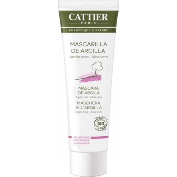 Maschera all'argilla rosa BIO 100 ml - CATTIER