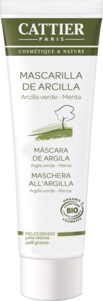 Green Clay Mask Oily Skin BIO 100 ml - CATTIER