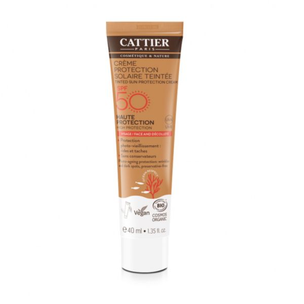 Crème Solaire Couleur Visage et Cou BIO SPF50 40 ml