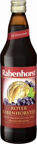 JUS DE RAISIN ROUGE AU FER 750 ml - RABENHORST