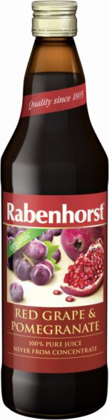 POMEGRANATE JUICE IN RED GRAPE 750 ml - RABENHORST