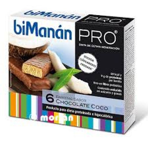 Bimanan Pro Barres de Chocolat à la Noix de Coco 6 Barres