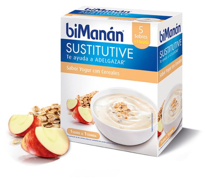 Bimanan crema yogurt con ceresles 6 Sobres