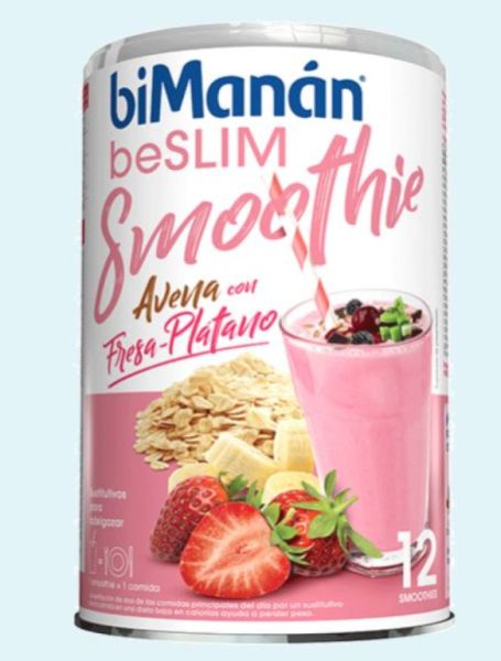 Bimanan smoothie aveia morango banana 420 gramas