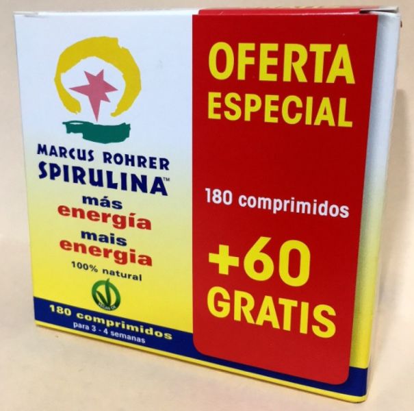 PACK ESPIRULINA 180 Comp + 60 DE REGALO