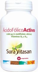 Buy SURA VITASAN ACTIVE FOLIC ACID 1000 micrograms 60 Comp By 12,70€