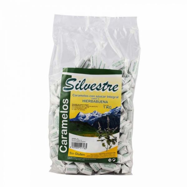 Caramels menta amb sucre integral 1 Kg - SILVESTRE