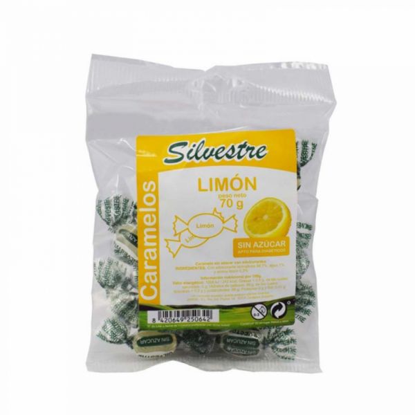 Caramelos Limón sin azúcar 70 g - SILVESTRE