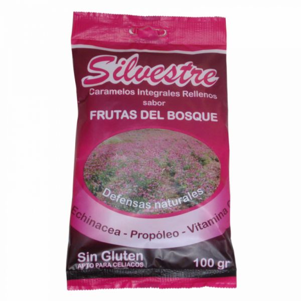 Caramelos integrales rellenos frutas del bosque 100 g