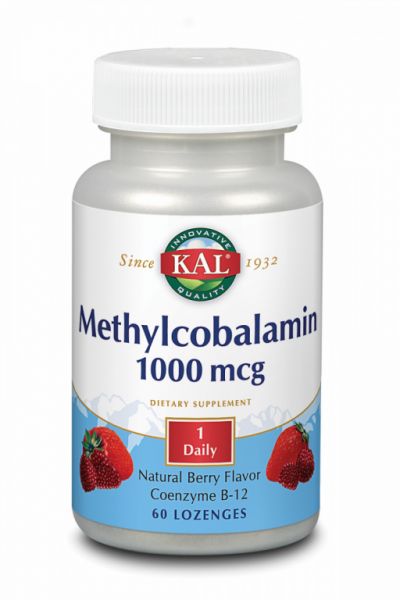 Methycobalamine 1000 mcg 60 tabletten voor sublinguaal gebruik Aardbei