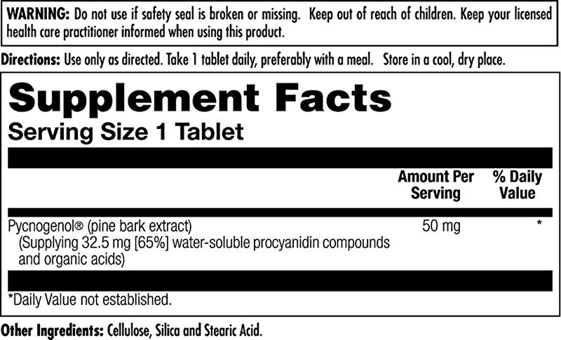 Pycnogenol 60 Tablets - KAL Img 7