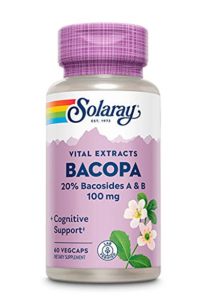 Bacopa 100 mg 60 cápsulas vegetais - SOLARAY