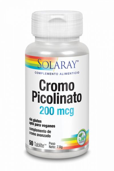 CHROMIUM PICOLINATE 50 Tabletas - SOLARAY