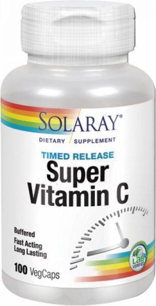 SUPER VITAMIN C 100 Vcaps (ICKE SYRA) - SOLARAY