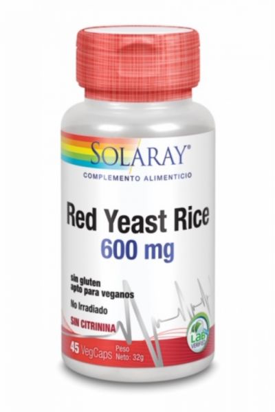 LEVURE DE RIZ ROUGE 600mg 45 Vcaps - SOLARAY