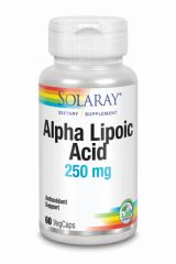 Acheter SOLARAY ACIDE ALPHA LIPOIQUE 250 mg 60 Gél. Par 51,58€