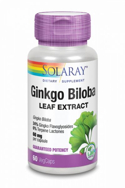 GINKGO BILOBA 60 mg 60 Caps - SOLARAY