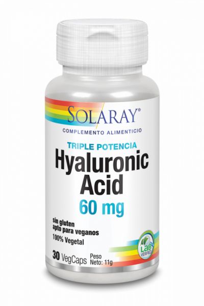 ÁCIDO HIALURÔNICO 60 mg 30 Vcaps - SOLARAY