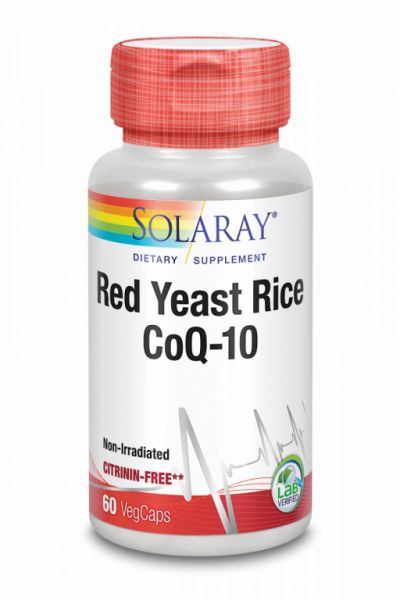 LEVURE DE RIZ ROUGE PLUS Q10 60 Vcaps - SOLARAY