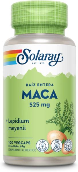 Maca 100 Gélules Végétales - SOLARAY Img 2