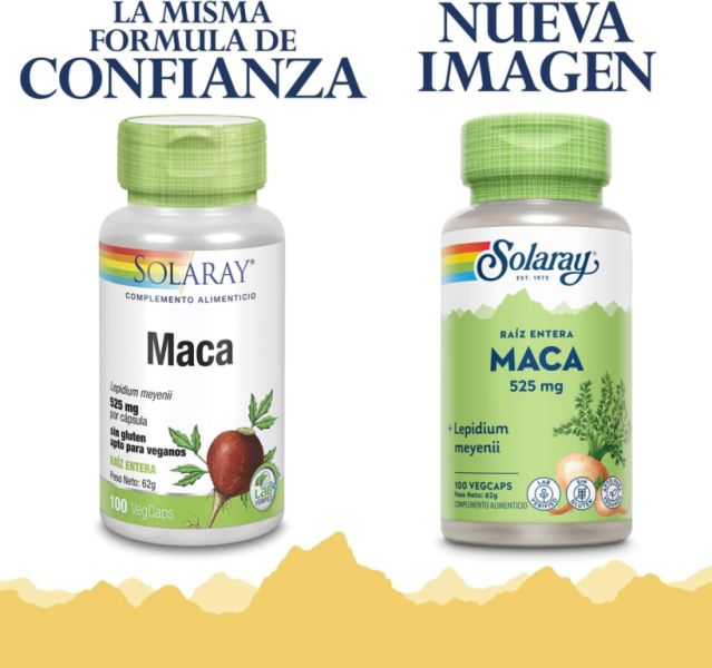 Maca 100 Cápsulas Vegetais - SOLARAY