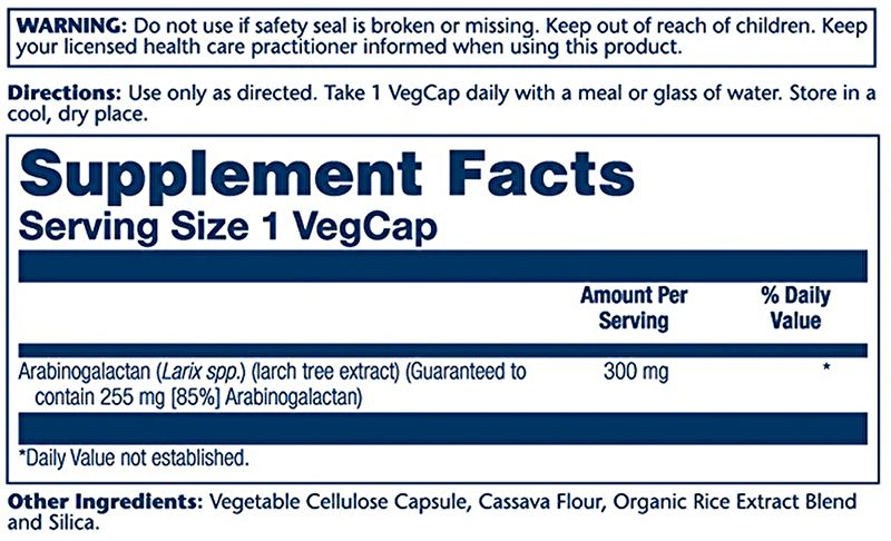 Arabinogalactan 60 capsules - SOLARAY Img 4