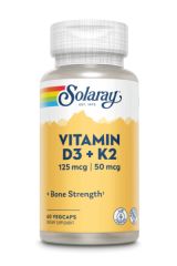 Kaufen SOLARAY Vitamin D3 & K2 60 pflanzliche Kapseln 5000 IE Von 23,81€